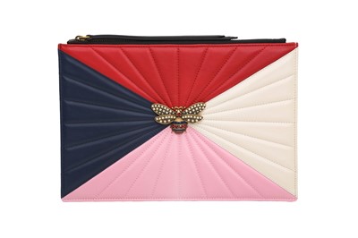 Lot 17 - Gucci Multicolour Queen Margaret Bee Clutch Bag