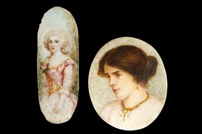 Lot 319 - A pair of fine antique unmounted portrait...