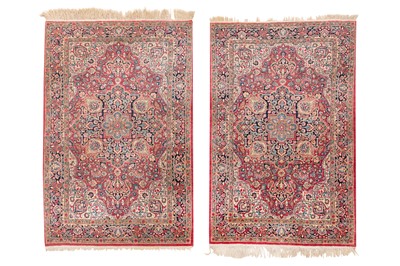 Lot 496 - A PAIR OF FINE MESHED RUGS, NORTH-EAST PERSIA