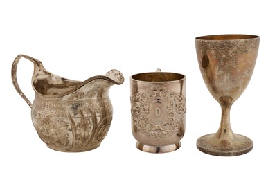 Lot 117 - A Victorian sterling silver goblet, London 1880 by Daniel and Charles Houle
