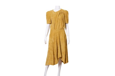 Lot 238 - Isabel Marant Ochre Corduroy Midi Dress - Size 40