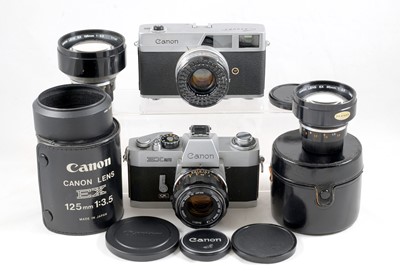 Lot 174 - Canon EX Auto Outfit & a Canonet.