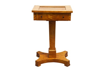 Lot 399 - A BIEDERMEIER WORK TABLE