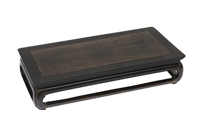 Lot 594 - A CHINESE HARDWOOD RECTANGULAR STAND