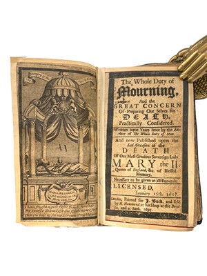 Lot 143 - Allestree. The Whole Duty of Mourning... 1695