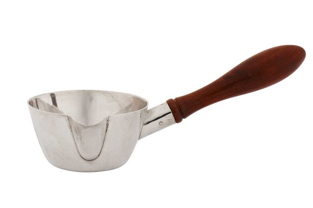 Lot 222 - An Elizabeth II handmade sterling silver saucepan, London 1982 by Freda Frances Kalina (1929-1991)