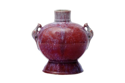 Lot 645 - A CHINESE FLAMBÉ-GLAZED VASE