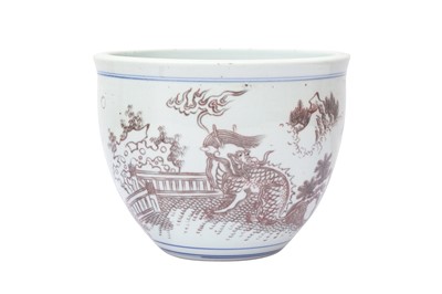 Lot 497 - A CHINESE COPPER-RED JARDINIÈRE