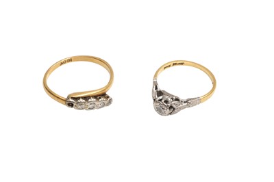 Lot 32 - TWO DIAMOND RINGS