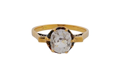 Lot 66 - A SINGLE-STONE DIAMOND RING