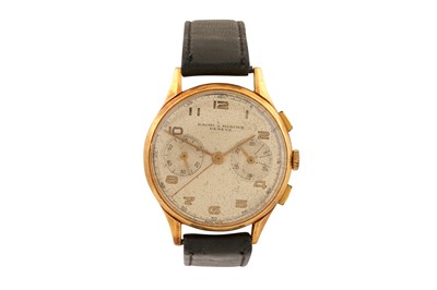 Lot 438 - BAUME & MERCIER CHRONOGRAPH WRISTWATCH - 18K GOLD