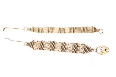 Lot 67 - TWO GATE-LINK BRACELETS