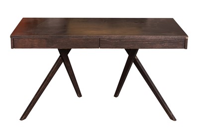 Lot 368 - A CONTEMPORARY EBONISED ASH DESK