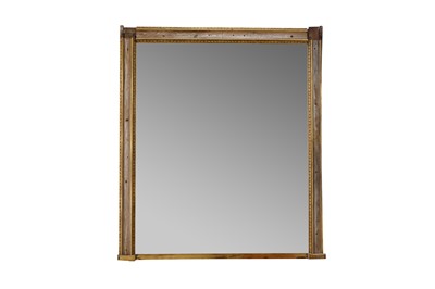 Lot 352 - A VERY LARGE GILTWOOD OVERMANTEL MIRROR, 19TH CENTURY