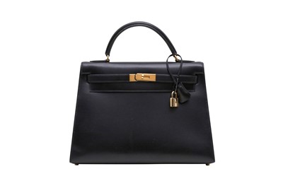 Lot 414 - Hermes Black Box Kelly Sellier 32