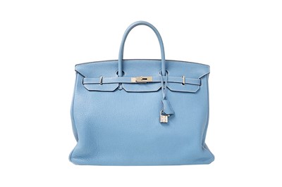 Lot 170 - Hermes Blue Jean Clemence Birkin 40