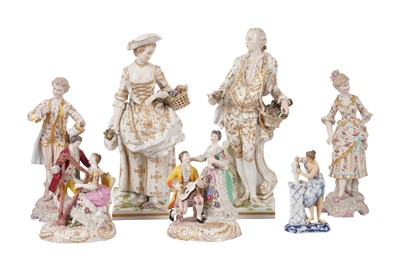 Lot 196 - A GROUP OF GERMAN PORCELAIN FIGURES