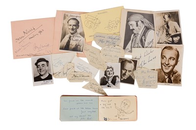 Lot 123 - Autograph Collection.- Vintage Actors & Entertainers