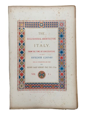 Lot 182 - Knight.The Ecclesiastical Architecture of Italy.1842-44