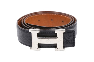 Lot 464 - Hermes Black Clemence Constance Belt - Size 90