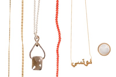 Lot 47 - FIVE NECKLACES AND A RING