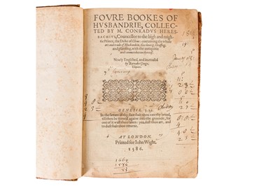Lot 121 - Heresbach (Conrad) Foure Bookes of Husbandrie, 1586