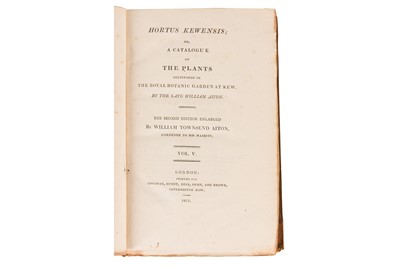Lot 73 - Aiton. Hortus Kewensis; 1810-13