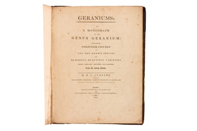 Lot 102 - Andrews. Geraniums 1805