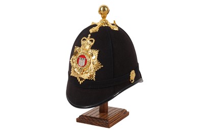 Lot 403 - A CONTEMPORARY 150 REGIMENT ROYAL LOGISTICS CORP BANDSMAN HELMET