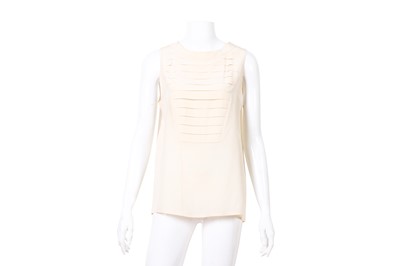 Lot 437 - Chanel Cream Silk Sleeveless Top