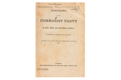 Lot 131 - Marx & Engles. Manifesto of the Communist Party. 5th ed. 1888