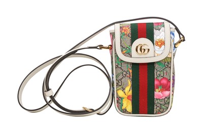 Lot 317 - Gucci Beige Flora Ophidia Supreme Crossbody Bag