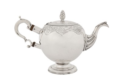 Lot 367 - A rare George II Scottish provincial silver teapot, Aberdeen circa 1735 by Alexander Forbes (active circa 1728-53)