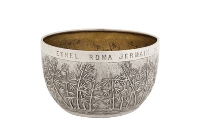 Lot 188 - A late 19th century Anglo – Indian silver bowl, Calcutta, Bhowanipore dated 1887 by Grish Chunder Dutt