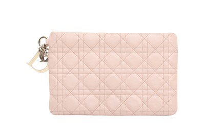Lot 32 - Christian Dior Nude Blush Lady Dior Flat Pouch
