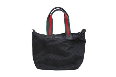 Lot 252 - Gucci Black Monogram Large Shoulder Tote