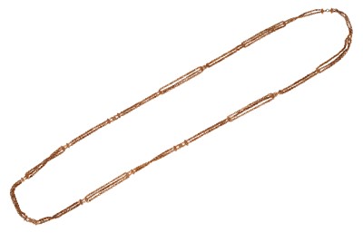 Lot 391 - A NAPOLEONIC PRISONER OF WAR STRAW WORK GUARD CHAIN