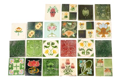 Lot 220 - A COLLECTION OF EARLY 20TH CENTURY ART NOUVEAU TILES