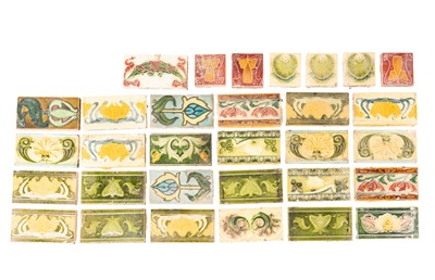 Lot 222 - A COLLECTION OF ART NOUVEAU TILES