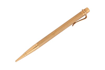 Lot 110 - A George V 9 carat gold propelling pencil, circa 1920 by Sampson Mordan