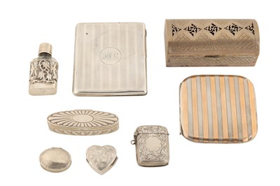 Lot 130 - A George V sterling silver and gold overlay cigarette case, London 1912 by Sampson Mordan and Co