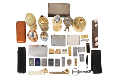 Lot 99 - A COLLECTION OF LIGHTERS AND OTHER SMOKING RELATED ITEMS