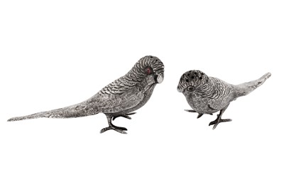 Lot 40 - A pair of Edwardian sterling silver novelty pepper pots, London 1904 by George Brace