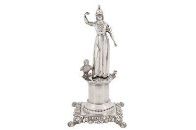 Lot 223 - A mid-19th century Portuguese silver toothpick holder, Porto circa 1860 probably by José Ribero de Figueiredo (reg. 1859)