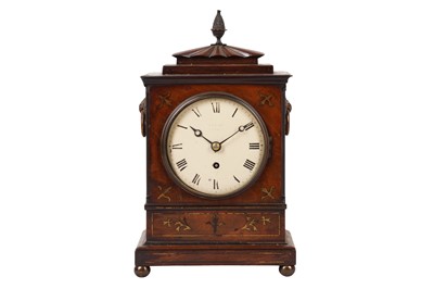 Lot 145 - A REGENCY PERIOD BRASS INLAID MAHOGANY BRACKET CLOCK CIRCA 1820