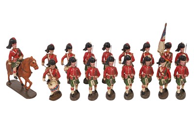 Lot 281 - AN EARLY 20TH CENTURY ELASTOLIN HIGHLAND REGIMENT SET, CIRCA 1930