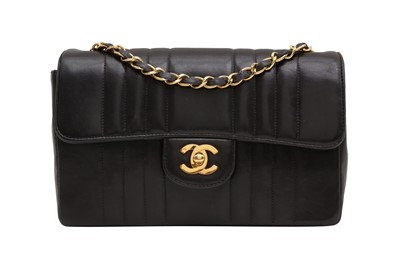 Lot 98 - Chanel Dark Brown Vertical Quilted Flap Bag