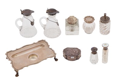 Lot 240 - A George V sterling silver mounted whiskey noggin, Birmingham 1916 by Hukin and Heath