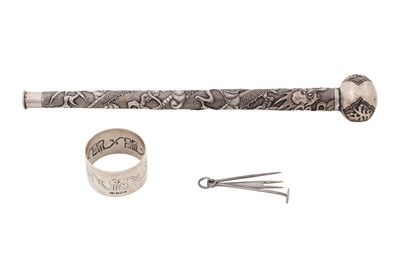 Lot 235 - A George V sterling silver napkin ring, Birmingham 1925 by Liberty and Co