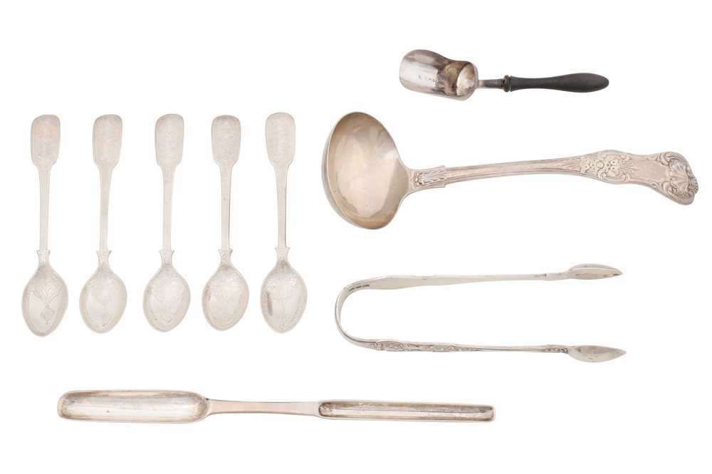 Lot 120 - A George II sterling silver marrow scoop, London 1741 by Charles Belasyse (reg. 21st July 1740, Grimwade 267)